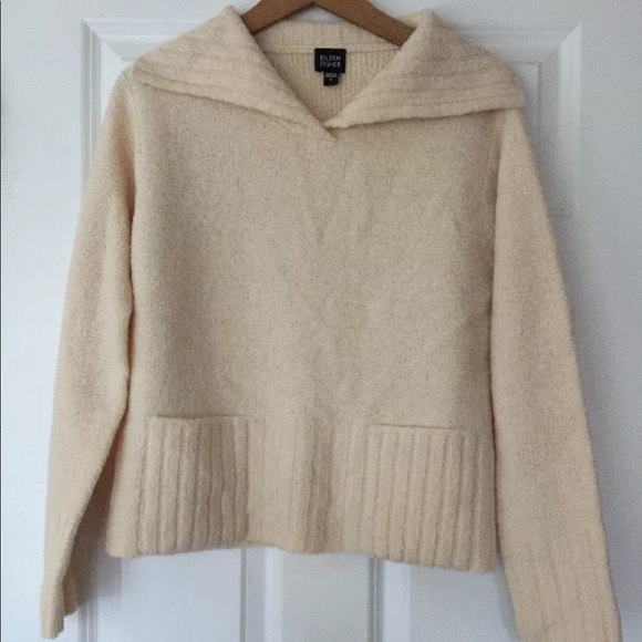 ❌SOLD❌Eileen Fisher 90% Wool Sweater. Cream. - Picture 1 of 5